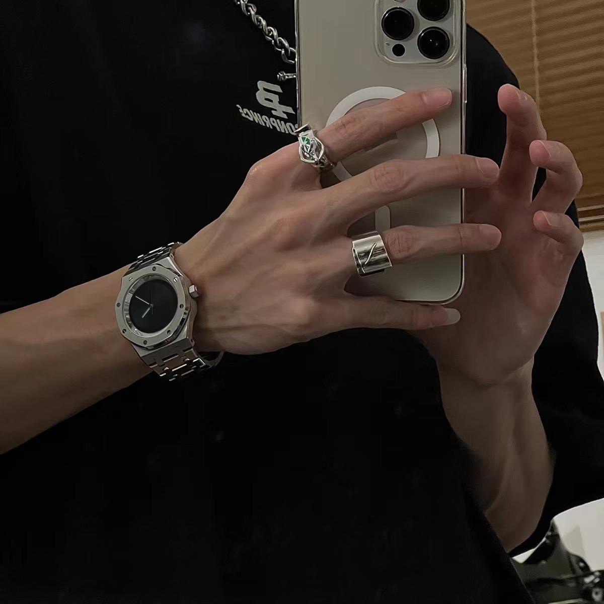 Sunflower original design watch for men trendy sports waterproof luminous brand genuine steel band men's and women's watch