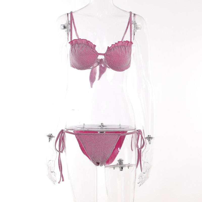 Women HolidaysBeach Sexy Camisole Bikini Two Piece Set