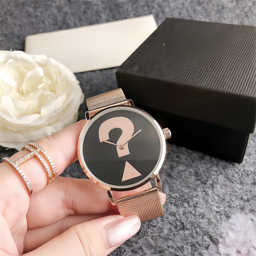 Creative watch for women ins style simple watch for middle school students niche design light luxury simple temperament mesh belt large dial