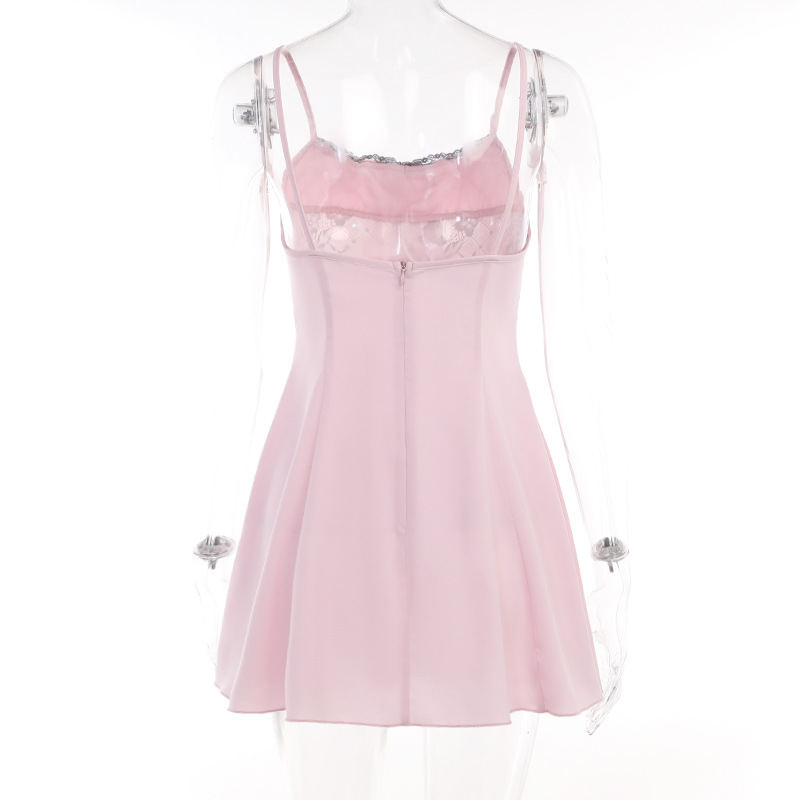 Women Summer lace Patchwork Slip Dress