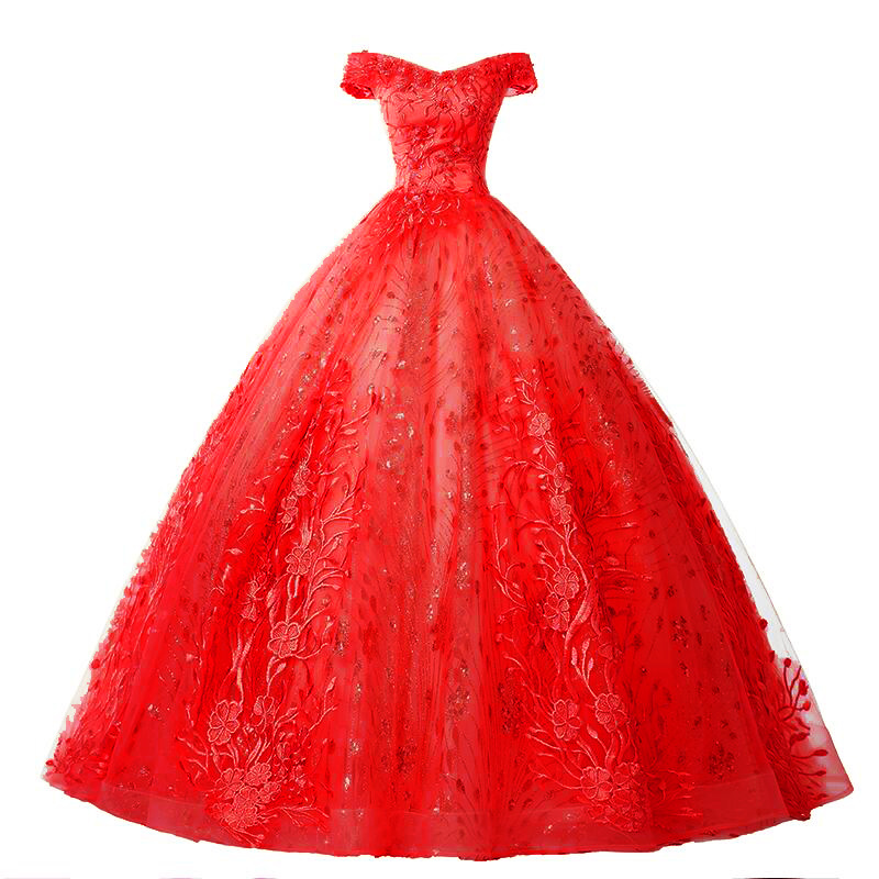 Women's Long Gold Off Shoulder Evening Dress