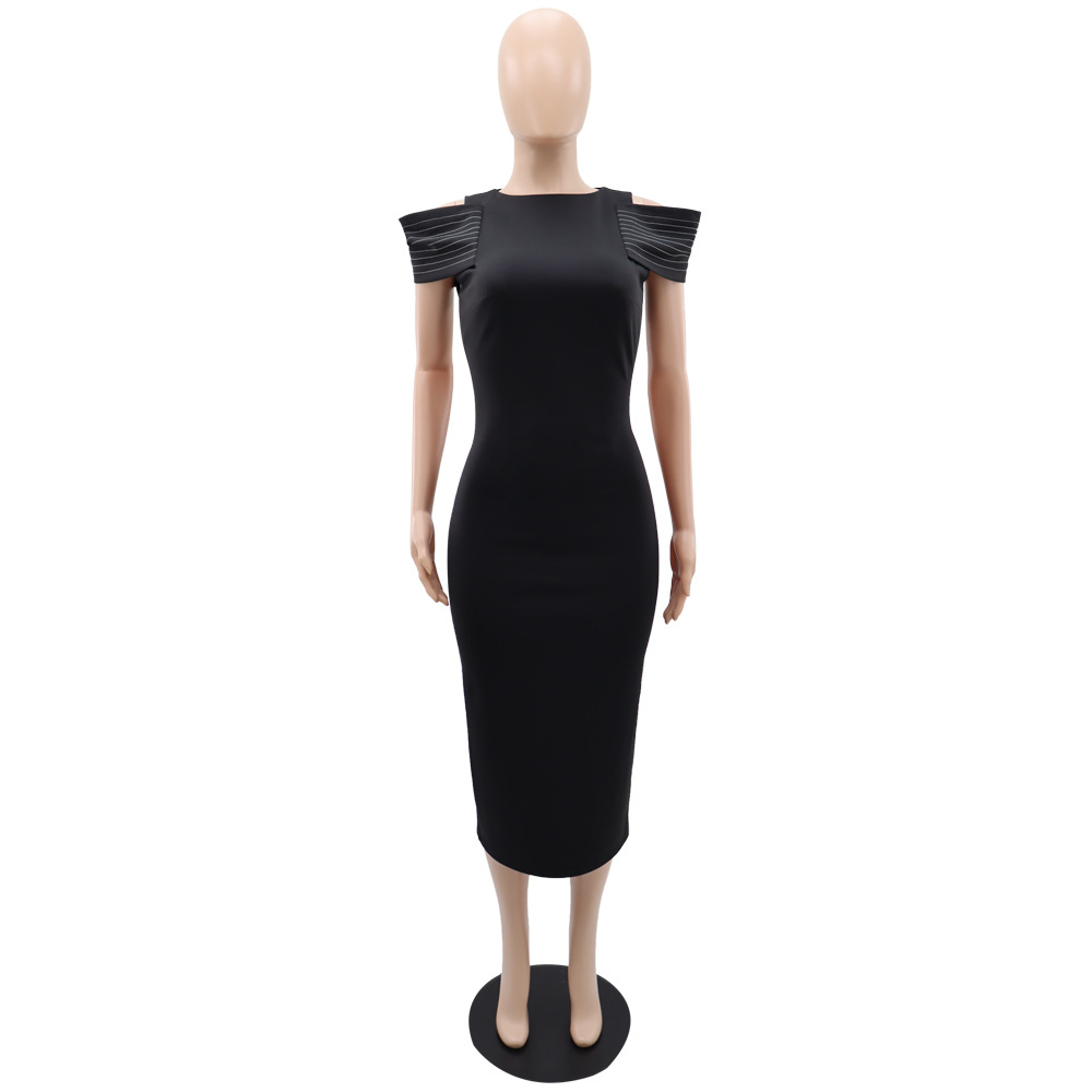 Women's Sleeveless Casual Career Slit Bodycon Dress