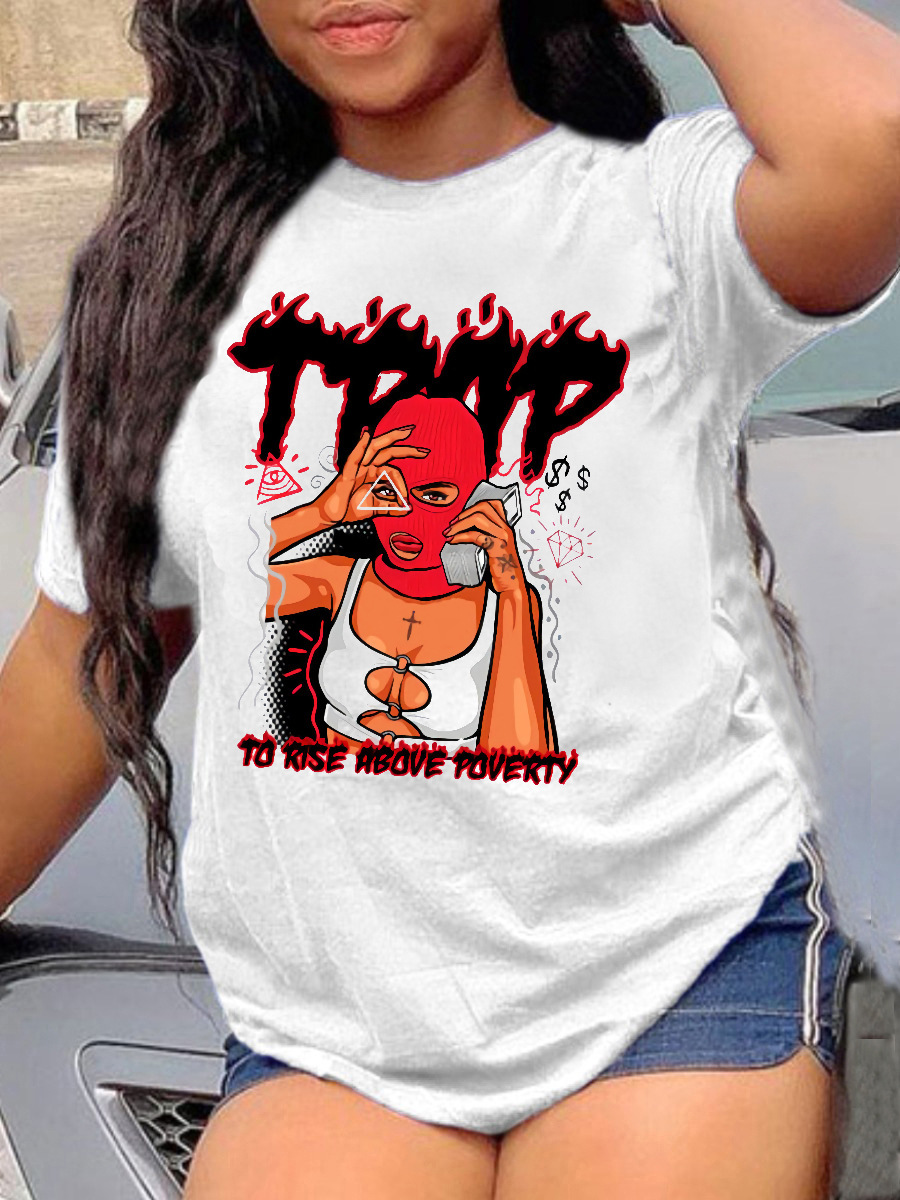 Plus Size women's loose trend t-shirt