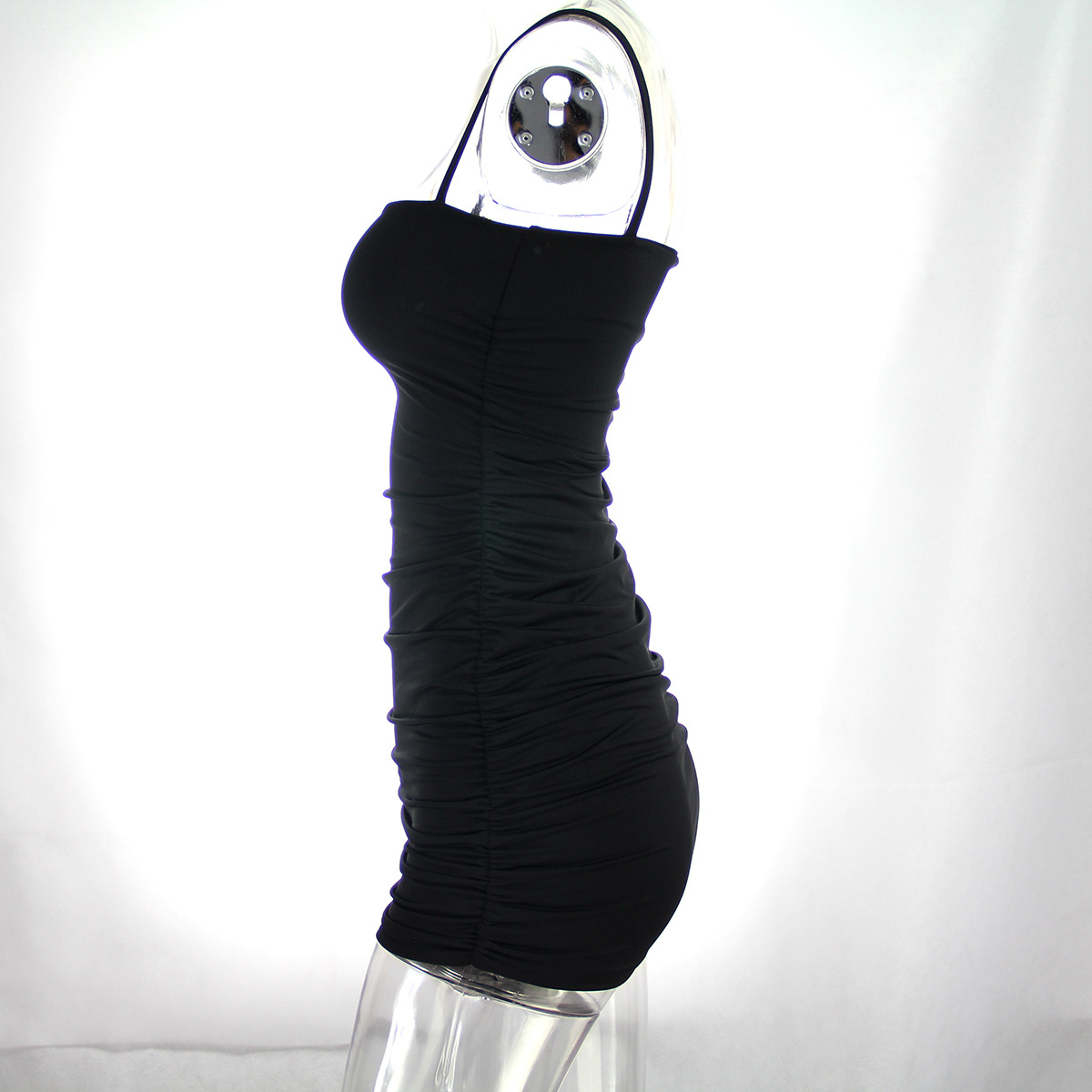 Women's Summer Sexy Strap Pleated Bodycon Nightclub Dress