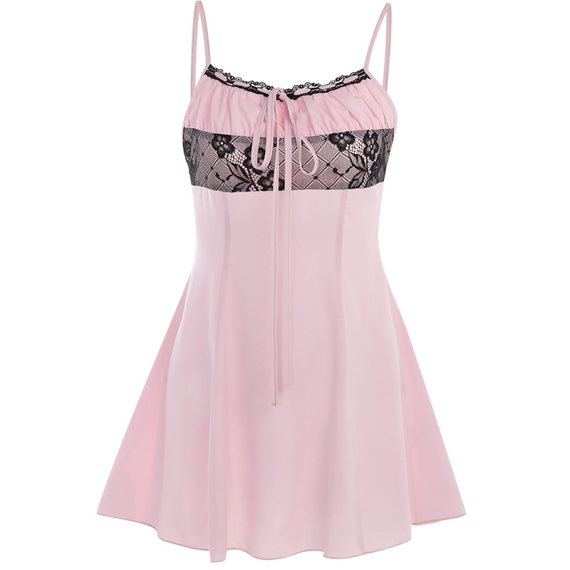 Women Summer lace Patchwork Slip Dress