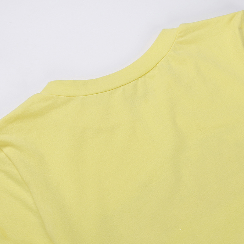 Basic Letter Print Hollow V-Neck Short-sleeved T-Shirt Women's Summer Sexy Fashion Casual Tops