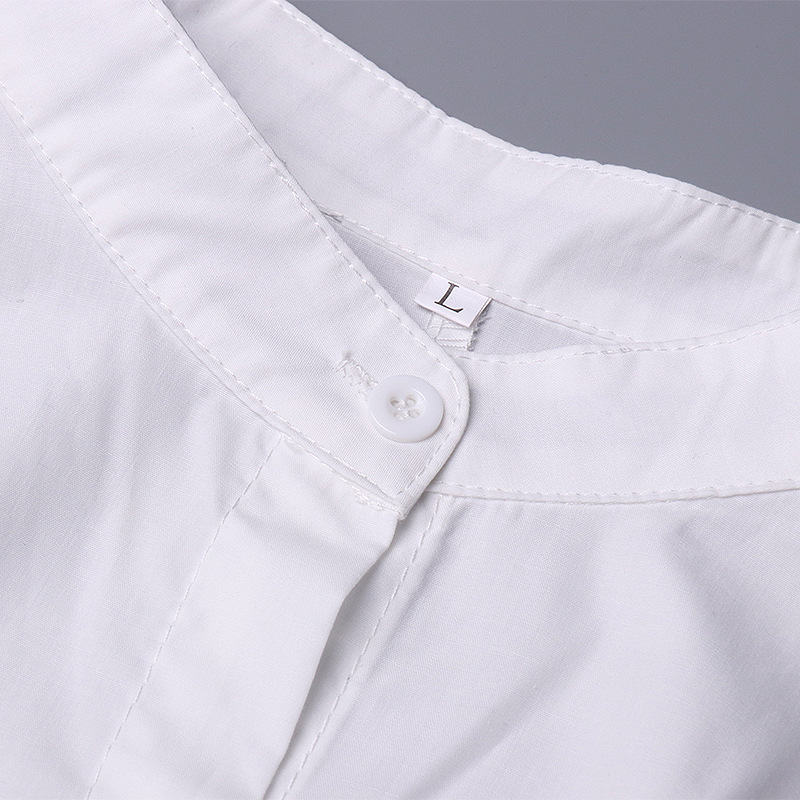 Long Sleeve Ruffle Blouse Women Autumn High Waist Stand Collar Slim Top with Belt