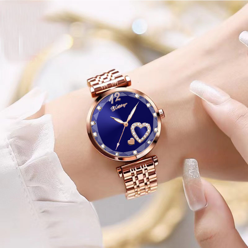 New women's watch with high value, niche diamond-studded student watch, simple and fashionable quartz watch with diamond watch, non-mechanical