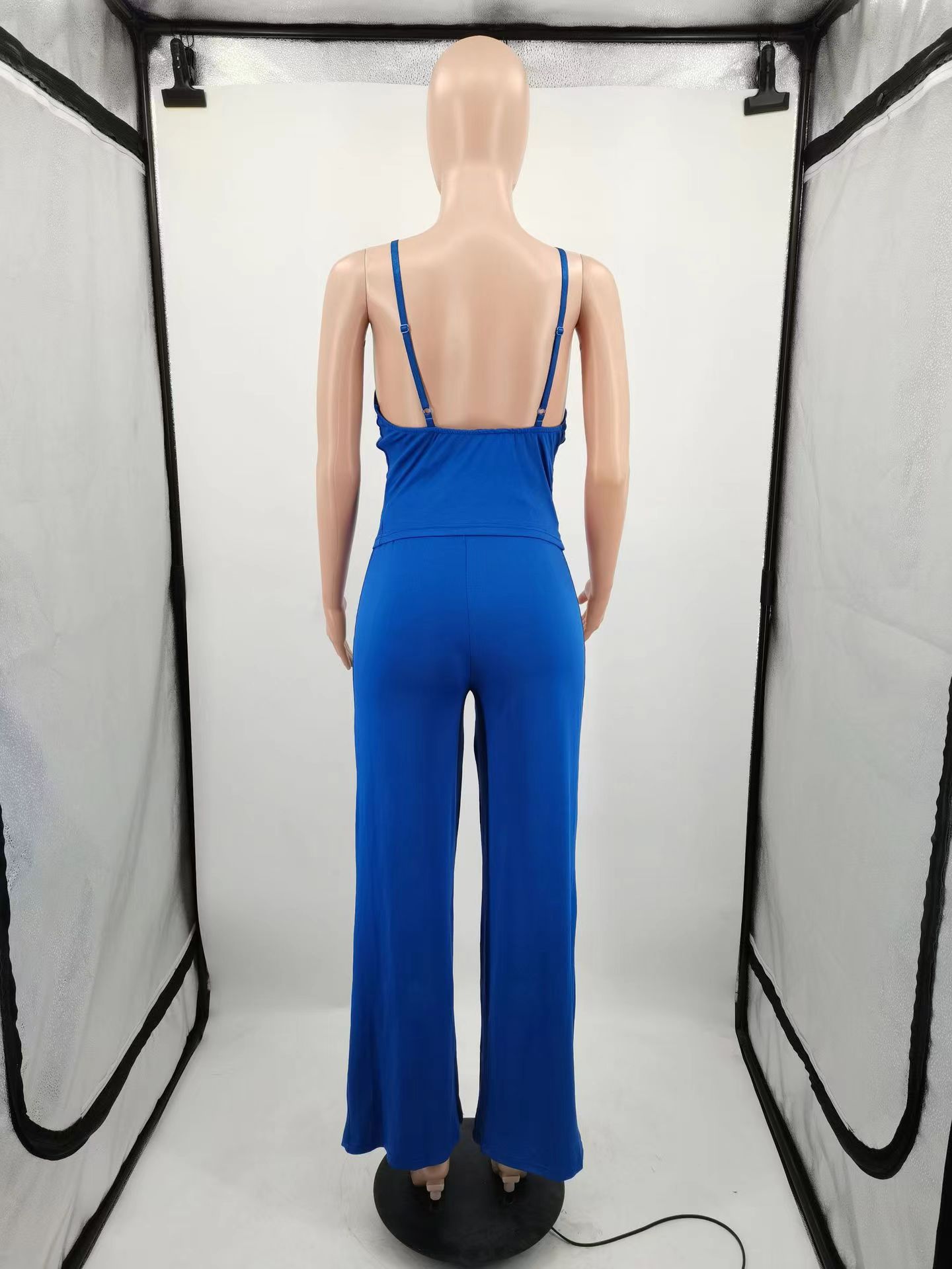 Women's Fashion Tank Top Open Back Casual Print Sports Bell Bottom Two-Piece Set