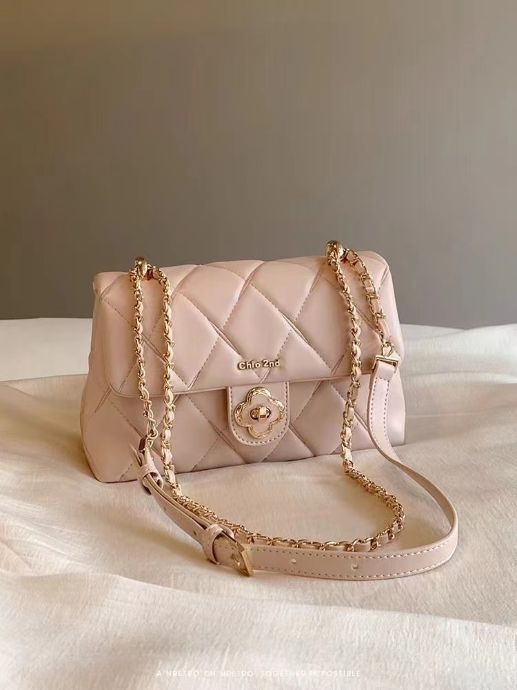 Fog color Champs Elysees small square bag for women in summer, high-end fashionable chain bag, shoulder messenger bag