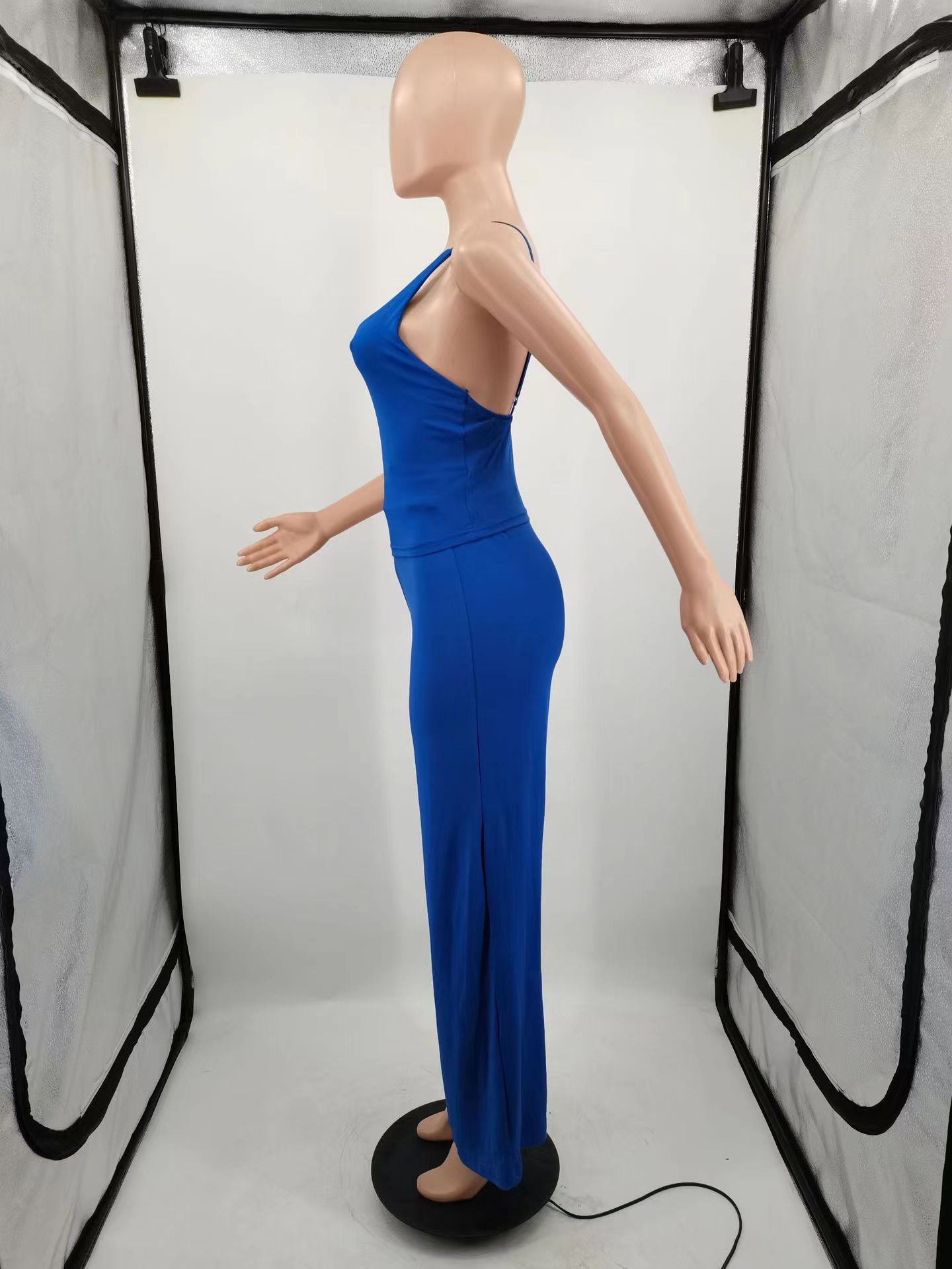 Women's Fashion Tank Top Open Back Casual Print Sports Bell Bottom Two-Piece Set