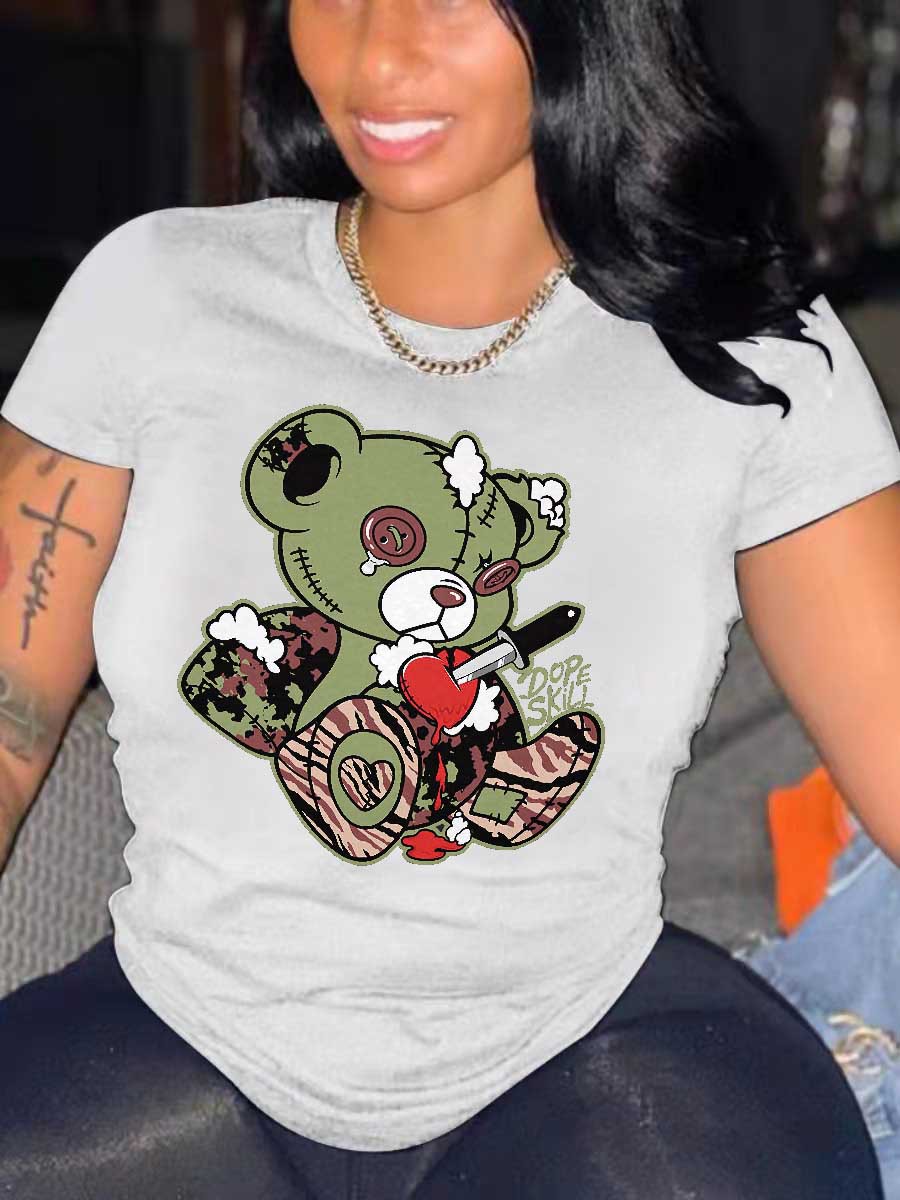 Plus Size Women's T-Shirt Printed Tops