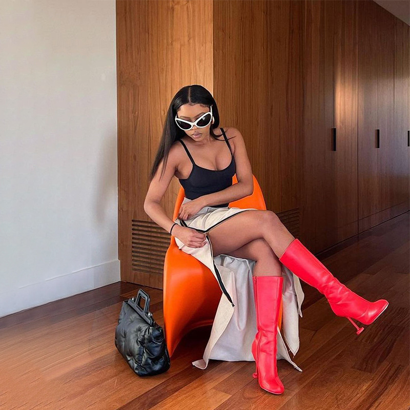 Summer Women Sexy pu Leather Solid Strapless Fold Top