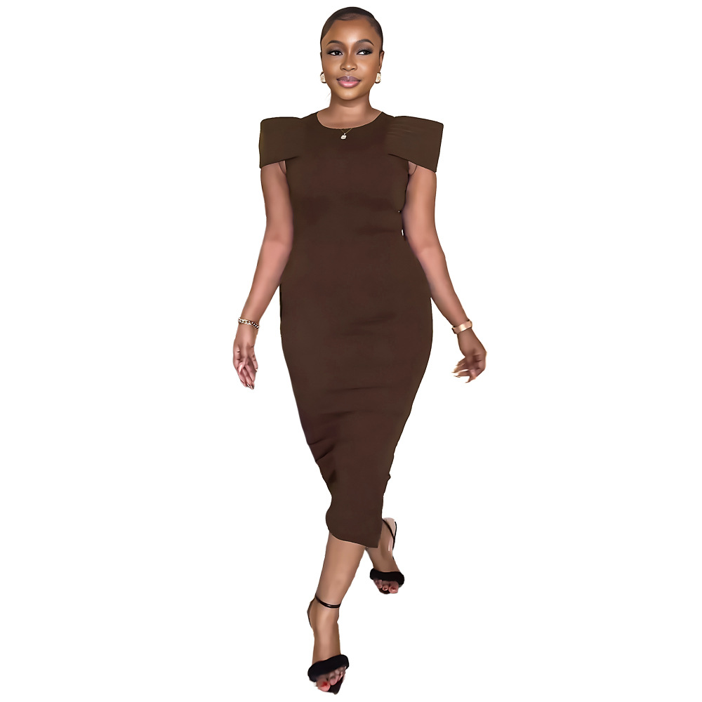 Women's Sleeveless Casual Career Slit Bodycon Dress
