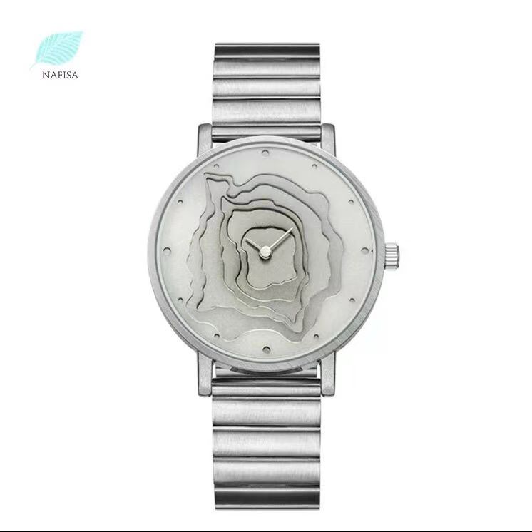 Watch ins niche design women's and men's watches fashion trend steel band watch quartz watch brand authentic