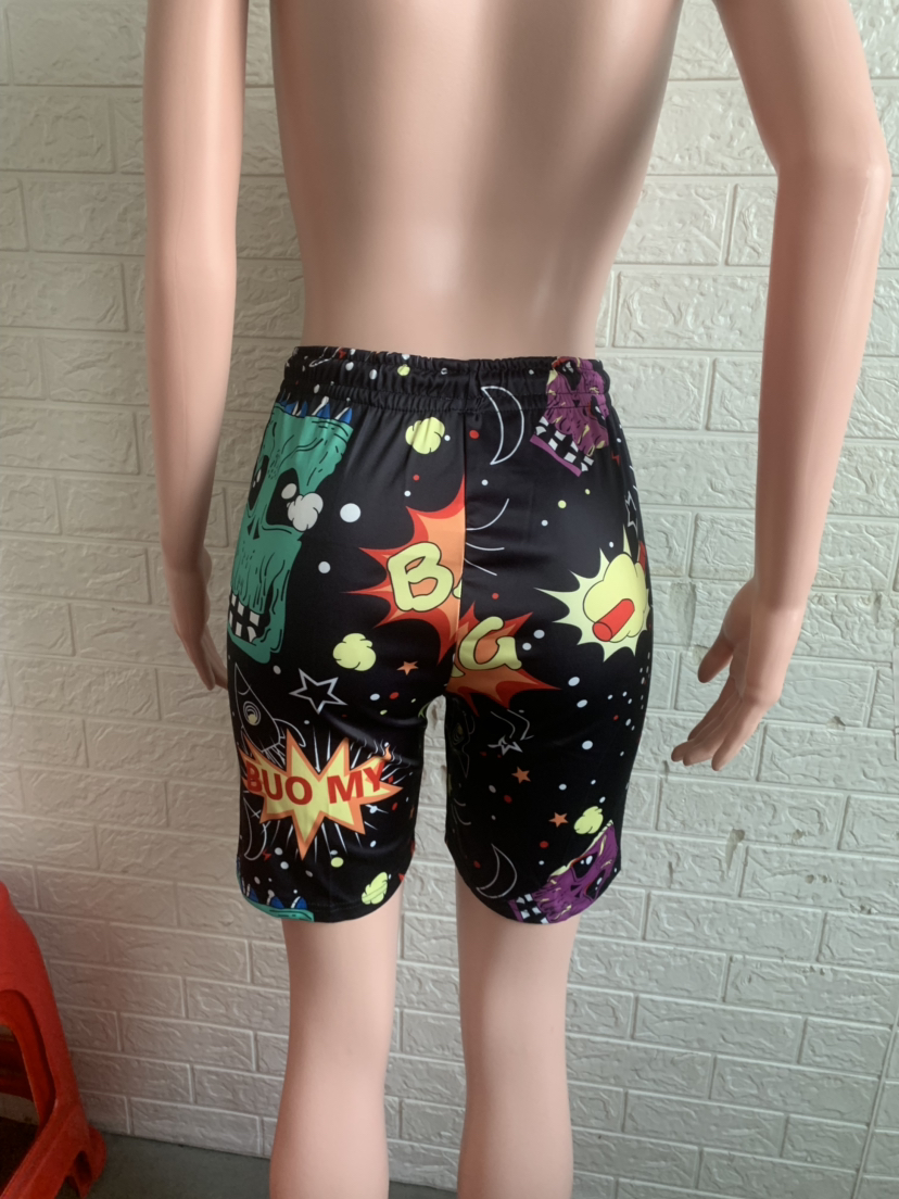 Women's Graffiti Print Sexy Shorts