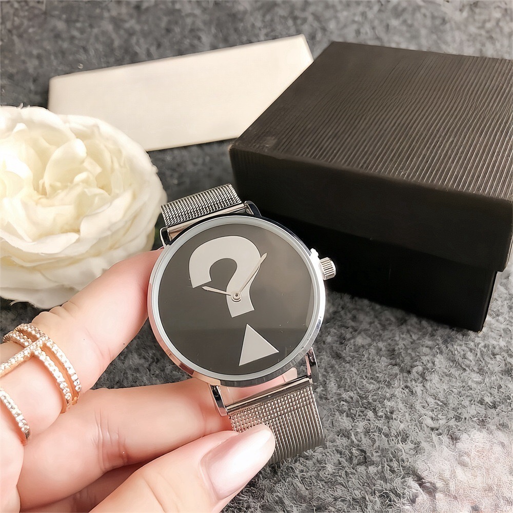 Creative watch for women ins style simple watch for middle school students niche design light luxury simple temperament mesh belt large dial