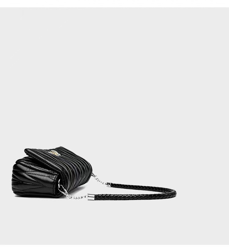 Small high-end pleated cloud bag new rhinestone chain underarm bag shoulder handbag messenger bag for women