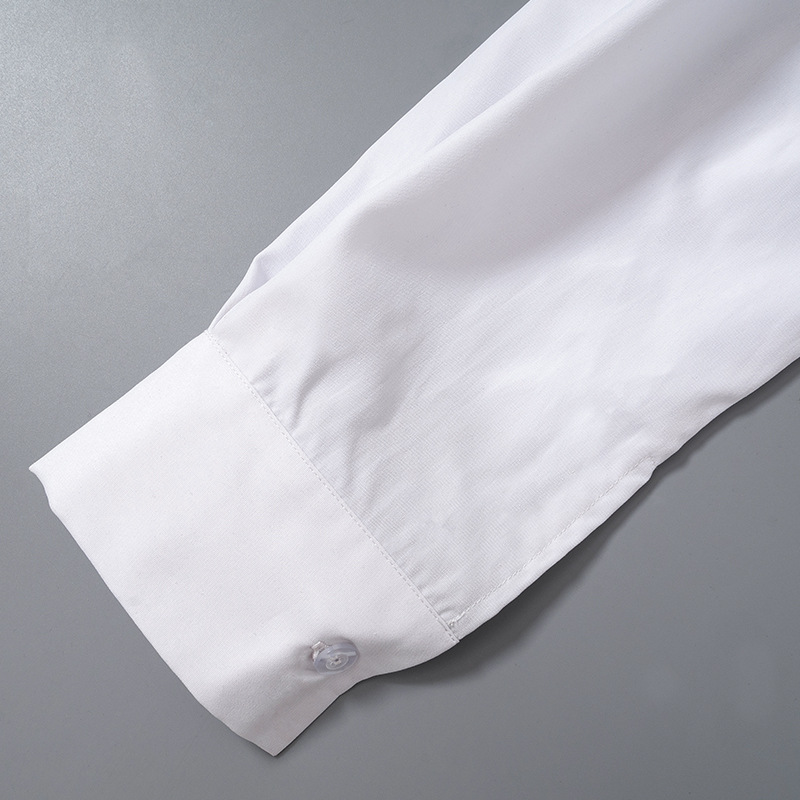 Women's Summer Casual Solid Turndown Collar Button Down Crop Shirt Slim Fit Long Sleeve Top