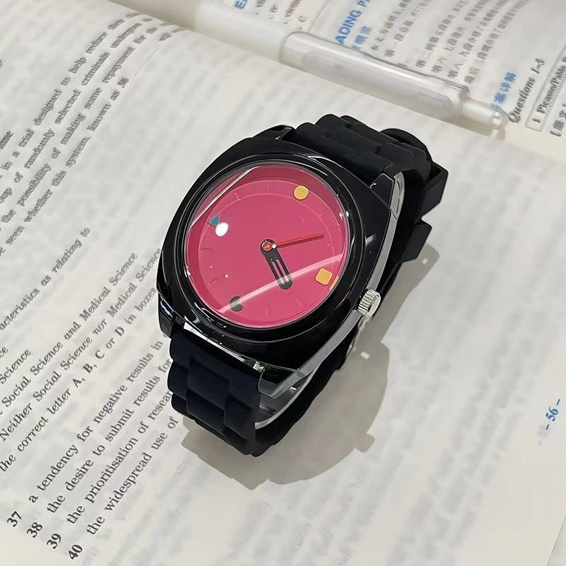 New contrast color dopamine watch for women light luxury niche cute sports watch high value