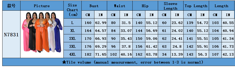 Women's Solid Bat Sleeves Sexy See-Through Long Sleeve Plus Size Two-Piece Pants Set