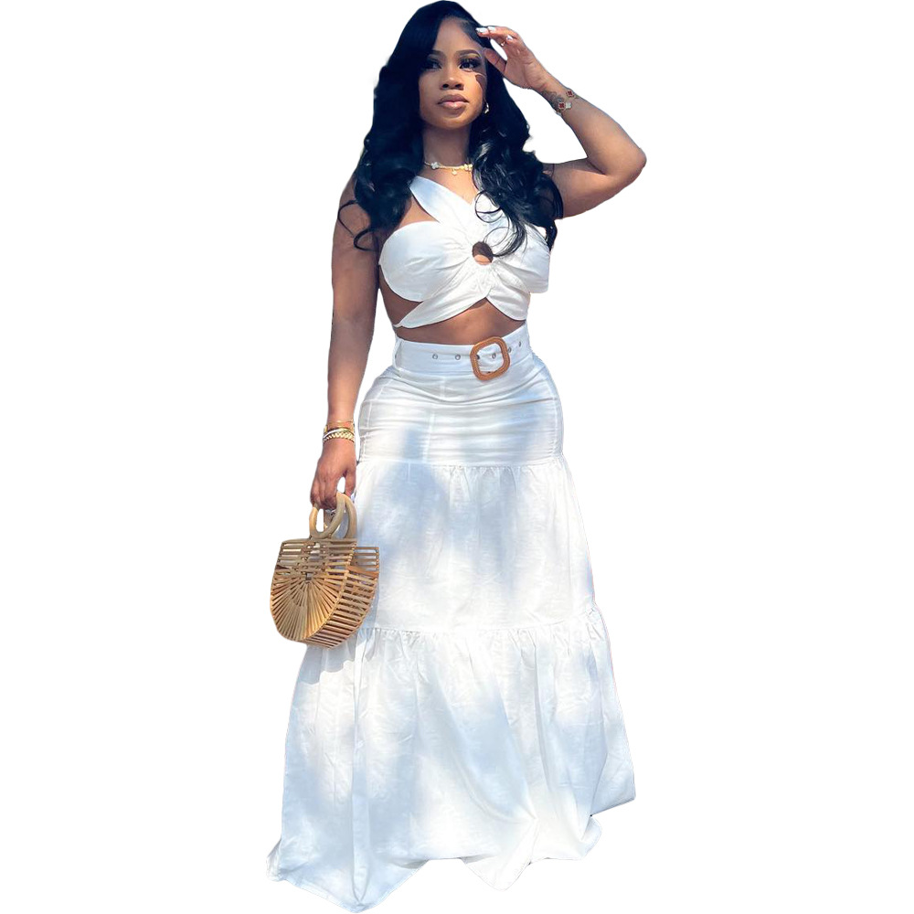 Women's Style Wrap Casual Maxi Dress Women's Set