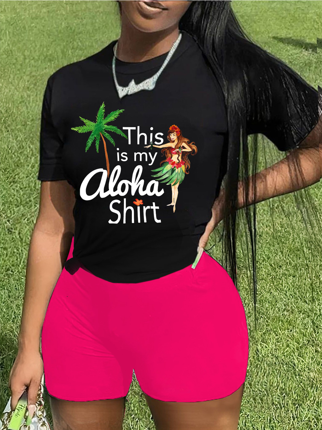 Autumn and Winter Women's Print Style Print Casual Two Piece