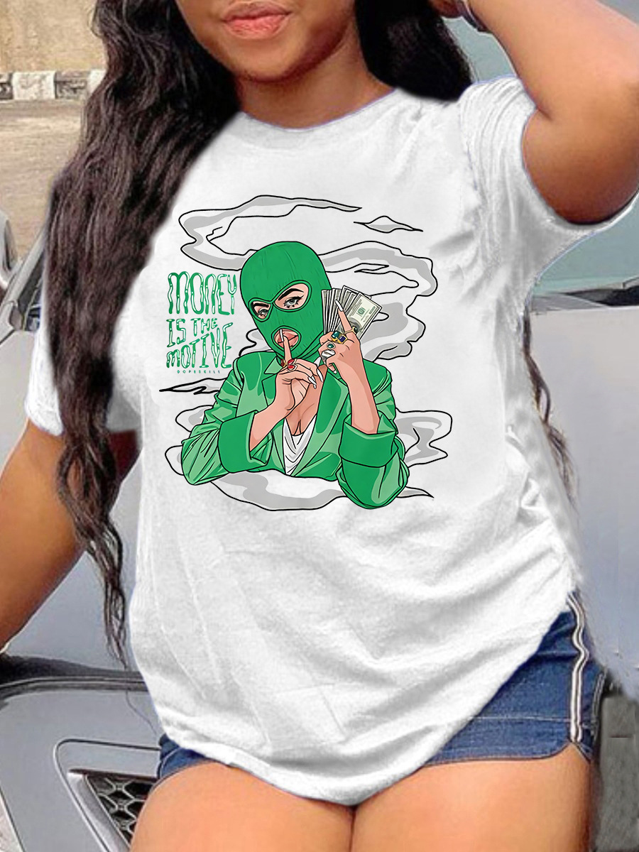 Plus Size women's loose trend t-shirt