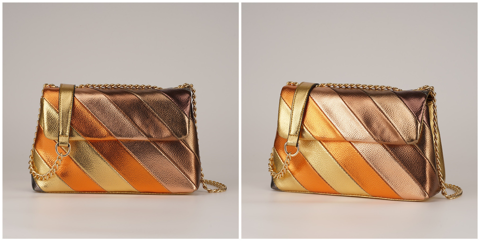 Metal Patchwork Pu Women's Designer Style Ladies Messenger Bag