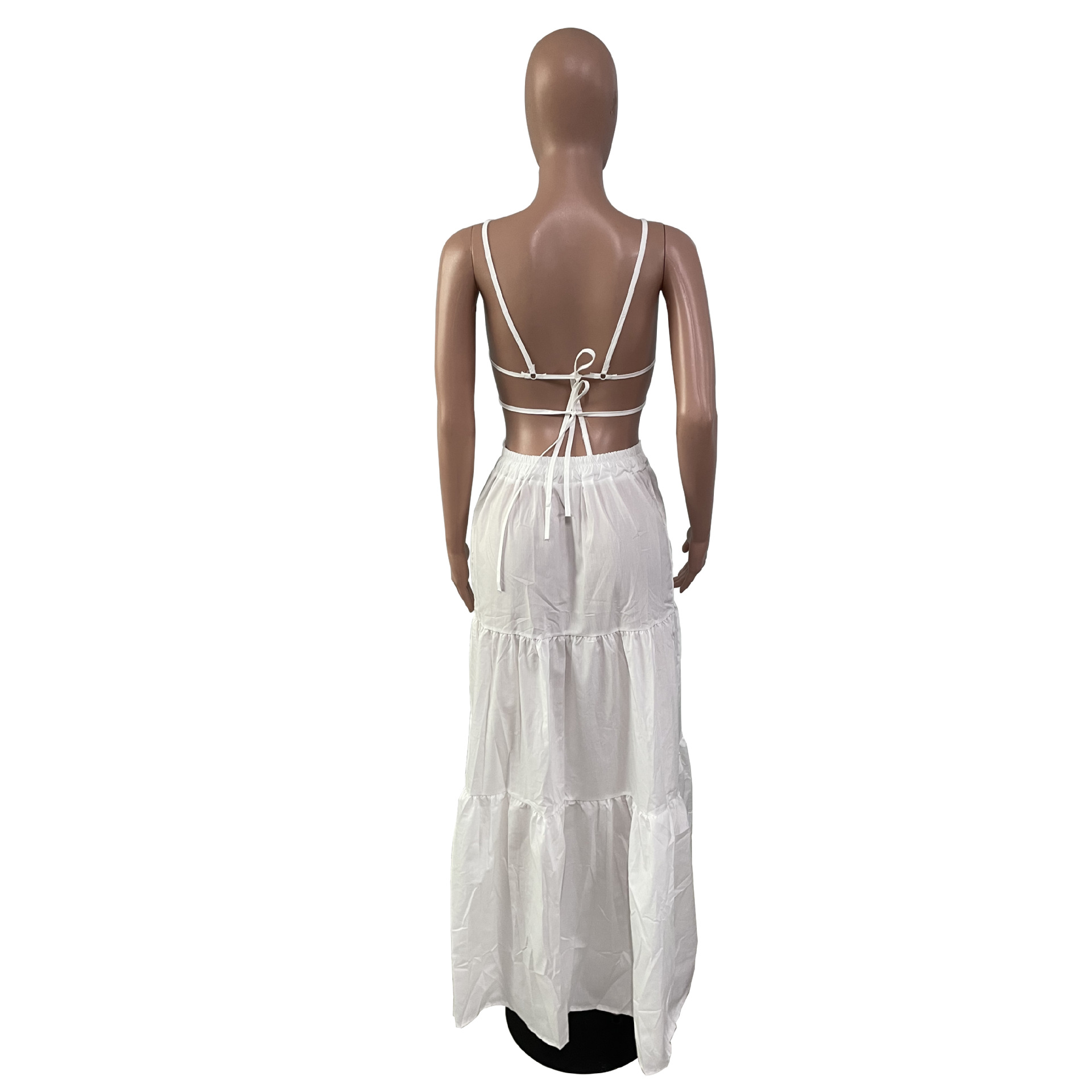 Women's Style Wrap Casual Maxi Dress Women's Set