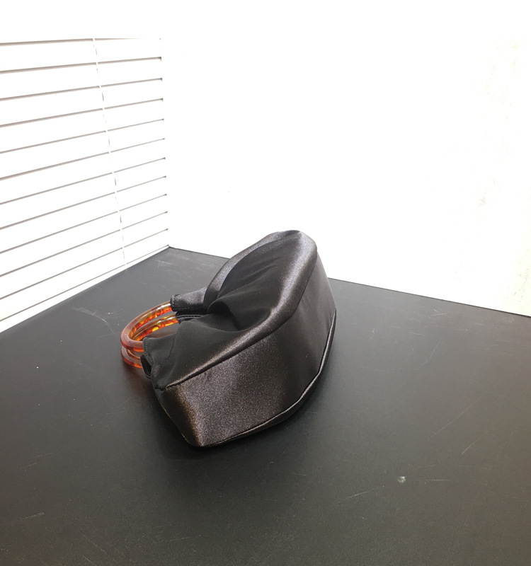 women's hand carry pleated silk cloud bag dinner hand bag