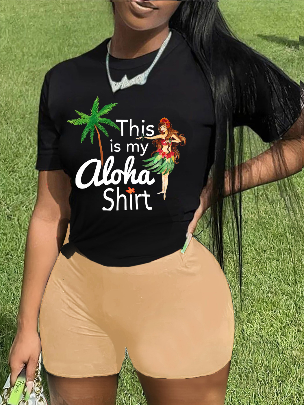 Autumn and Winter Women's Print Style Print Casual Two Piece