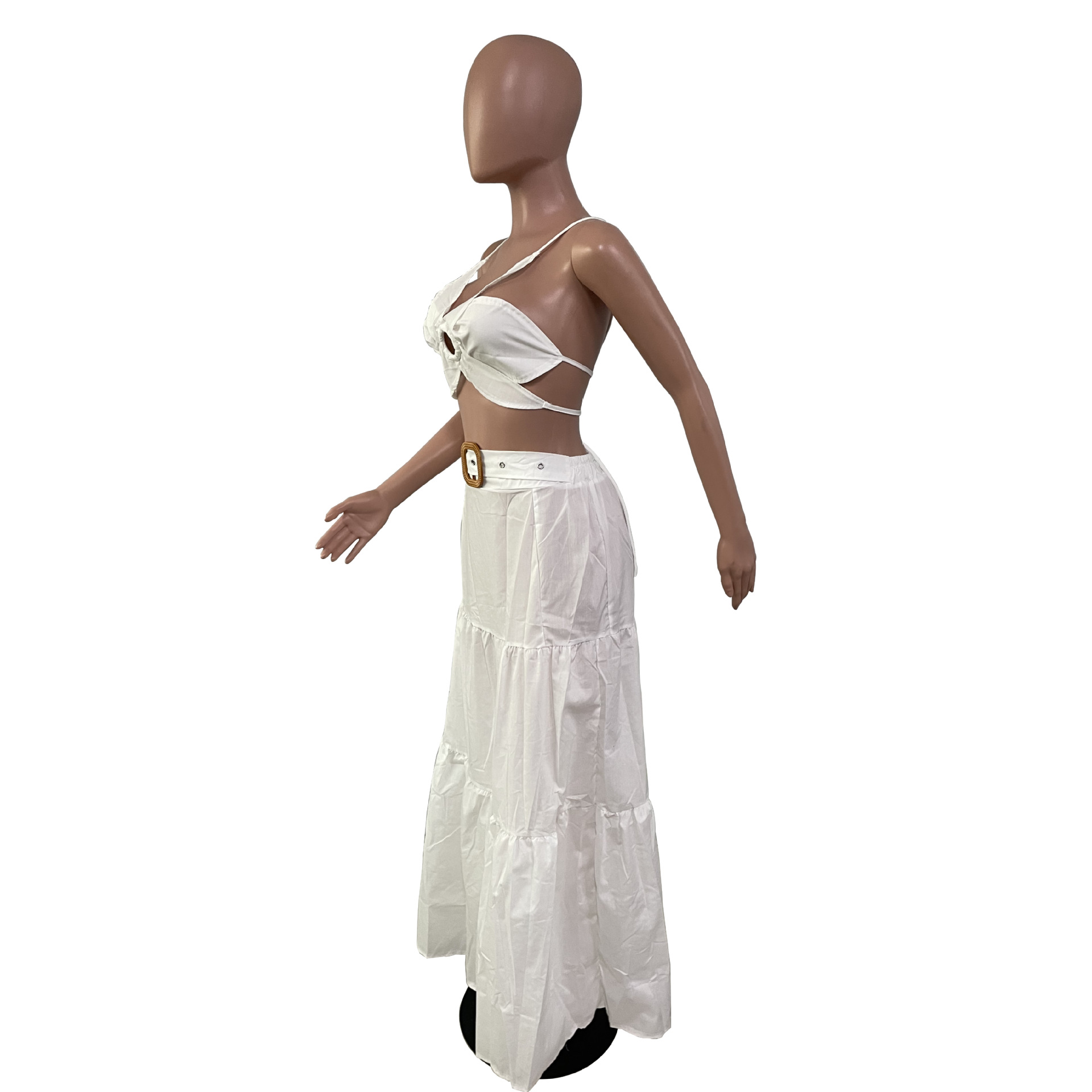 Women's Style Wrap Casual Maxi Dress Women's Set