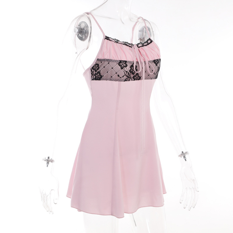 Women Summer lace Patchwork Slip Dress