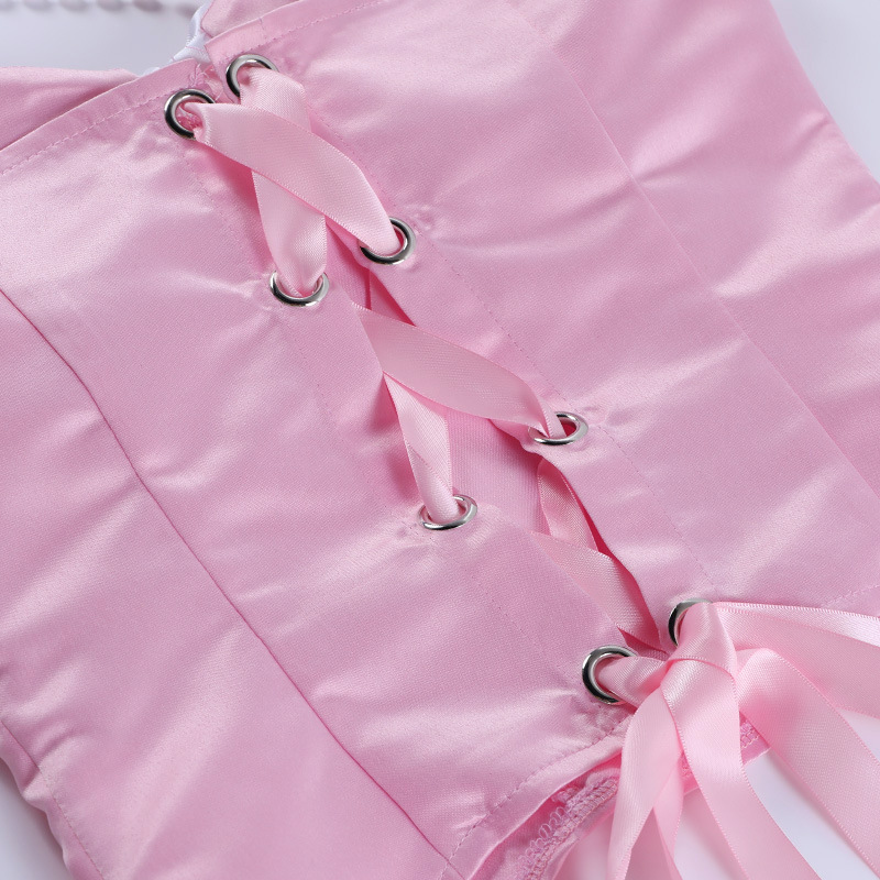 Pearl strap bow pink camisole women's tunic top