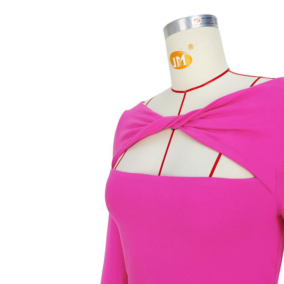 Women Solid Cutout Knot Off Shoulder T-Shirt