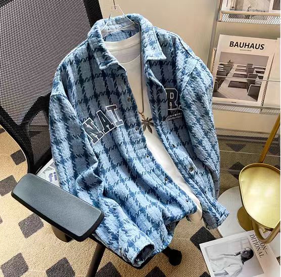 American style Chanel style jacket autumn and winter lapel jacket for boys trendy brand casual loose plus velvet thickened baseball jacket spring
