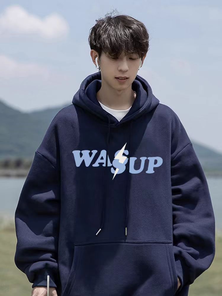 Dislocation Lightning Trend Hooded Sweatshirt Men American Style