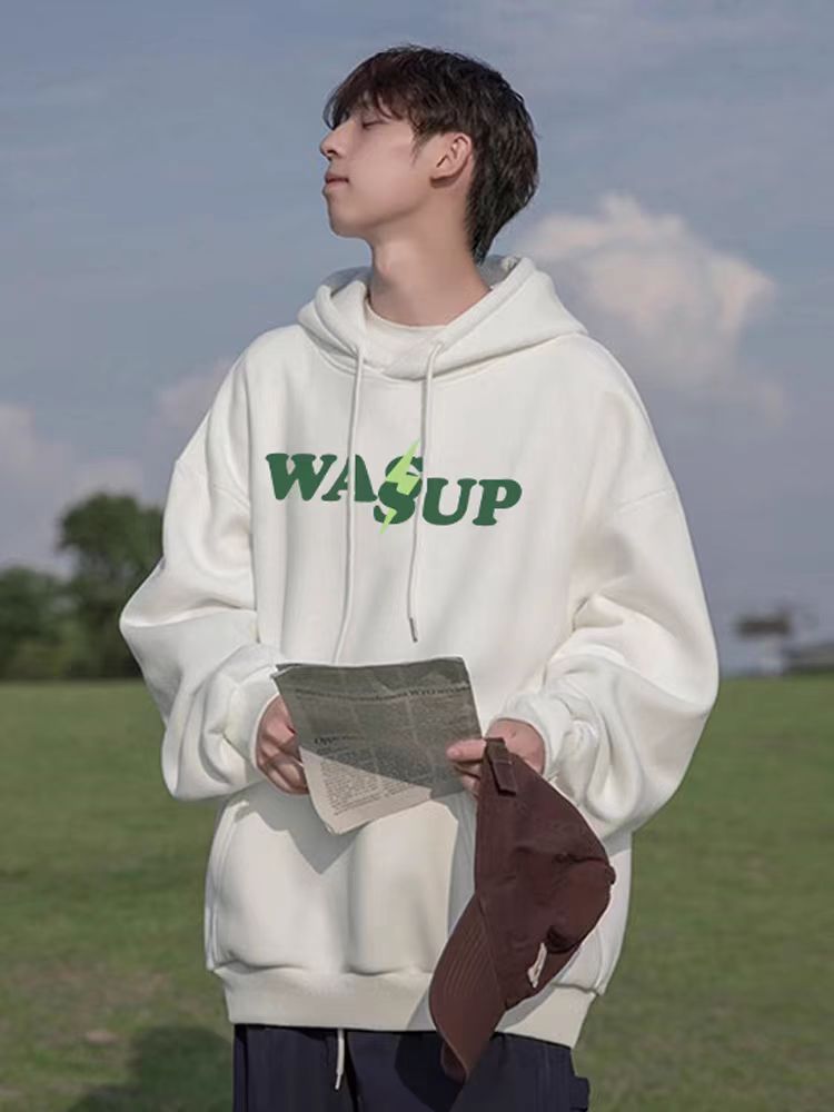 Dislocation Lightning Trend Hooded Sweatshirt Men American Style